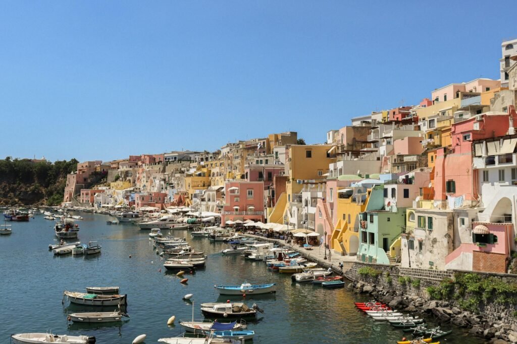 Marina Corricella, Procida, Italia.