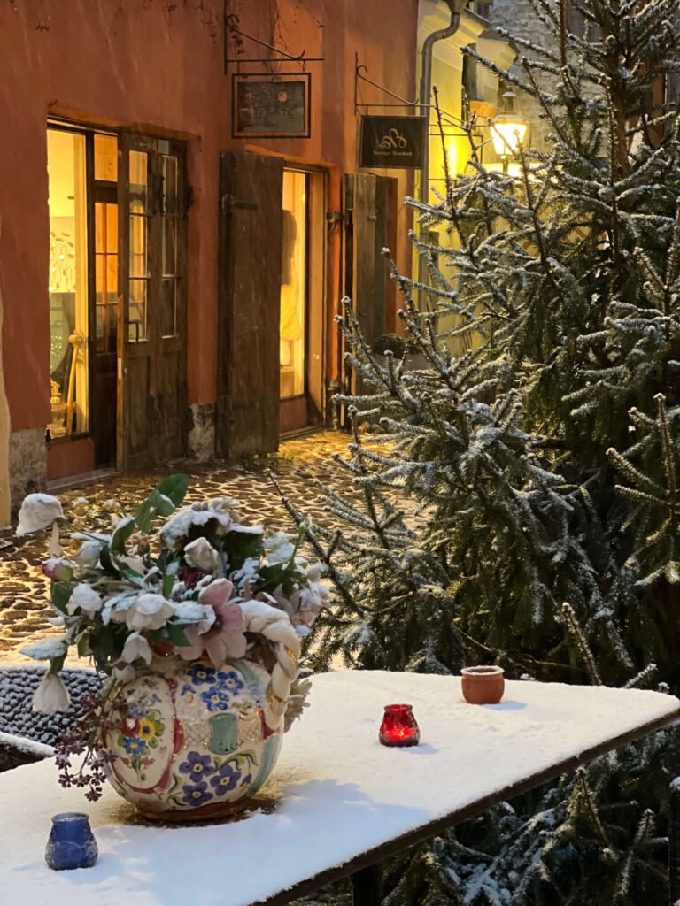 Mesa nevada de Pierre Chocolaterie en Tallinn, Estonia.